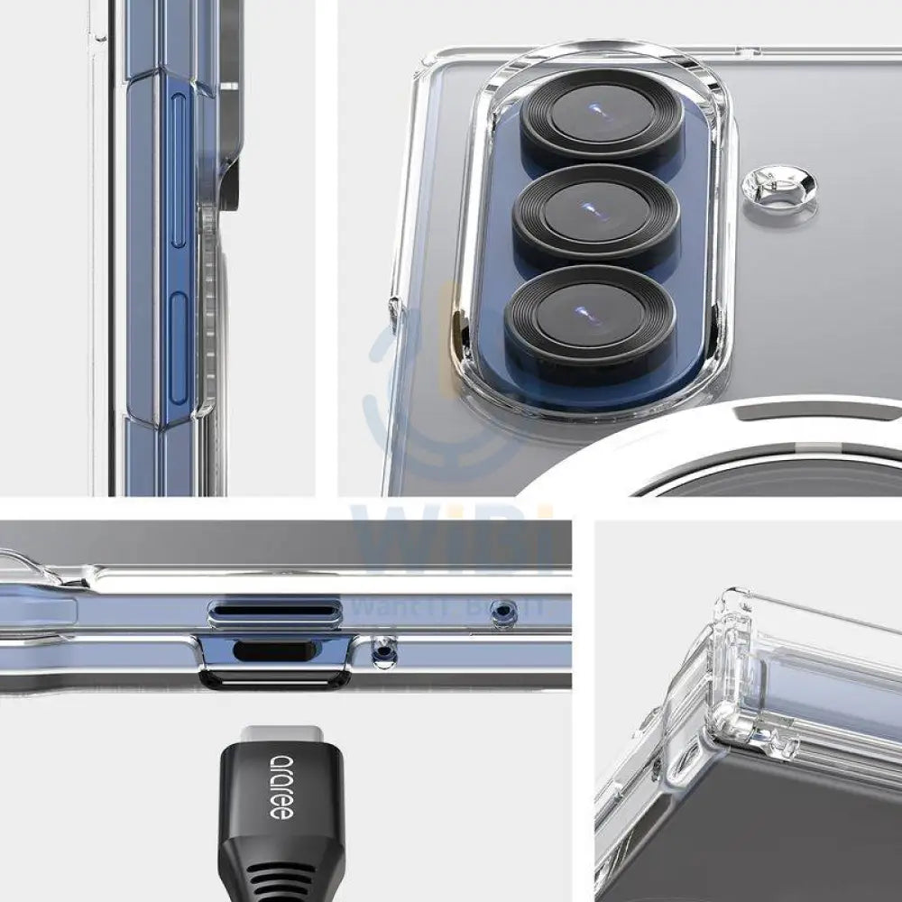 Araree Nukin 360 Magsafe Stand With Hinge Protection Case - Samsung Galaxy Z Fold 7 / Clear Accessories > Mobiles &