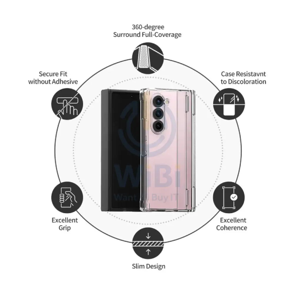 Araree Nukin 360 Side Hinge Case - Samsung Galaxy Z Fold 6 / Clear Accessories > Mobiles & Tablets > Mobiles > Covers &