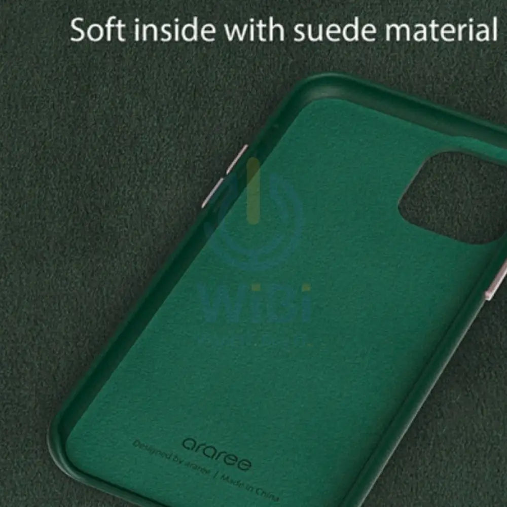 Araree Pellis PU Leather Case For iPhone 13 Pro- Green Accessories > Mobiles & Tablets