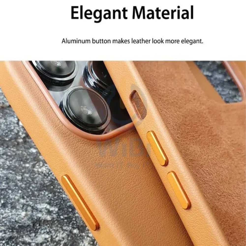 Araree Pellis PU Leather Case For iPhone 13 Pro Max- Brown Accessories > Mobiles & Tablets