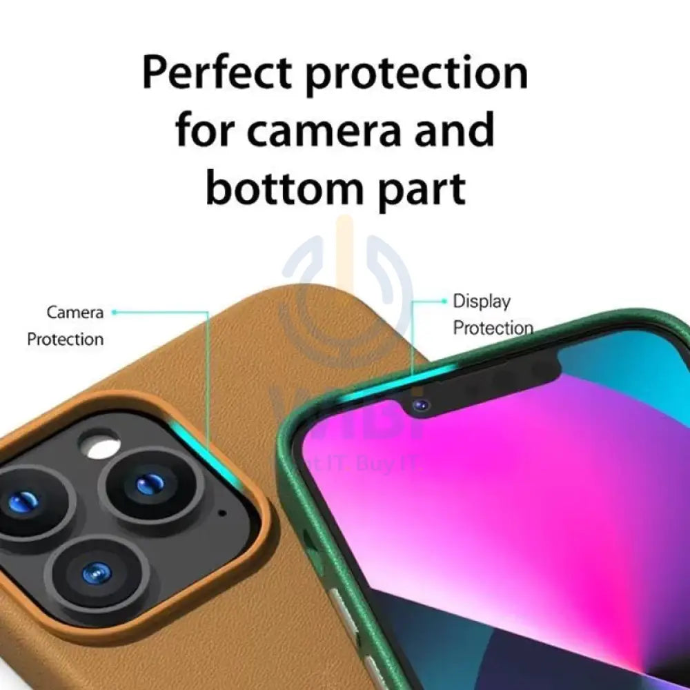 Araree Pellis PU Leather Case For iPhone 13 Pro Max- Brown Accessories > Mobiles & Tablets