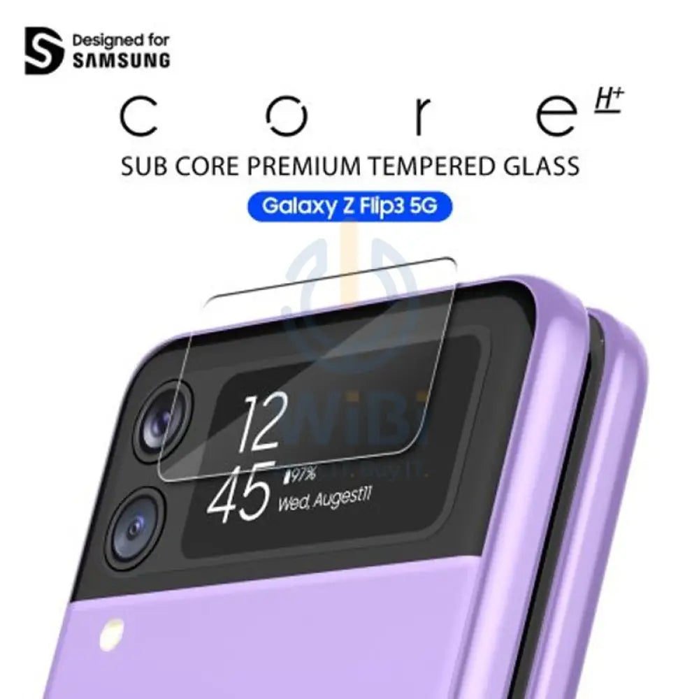 Araree Sub Core Anti-Bacterial Front Screen Glass For Samsung Galaxy Z Flip 3 - Clear Accessories > Mobiles & Tablets >