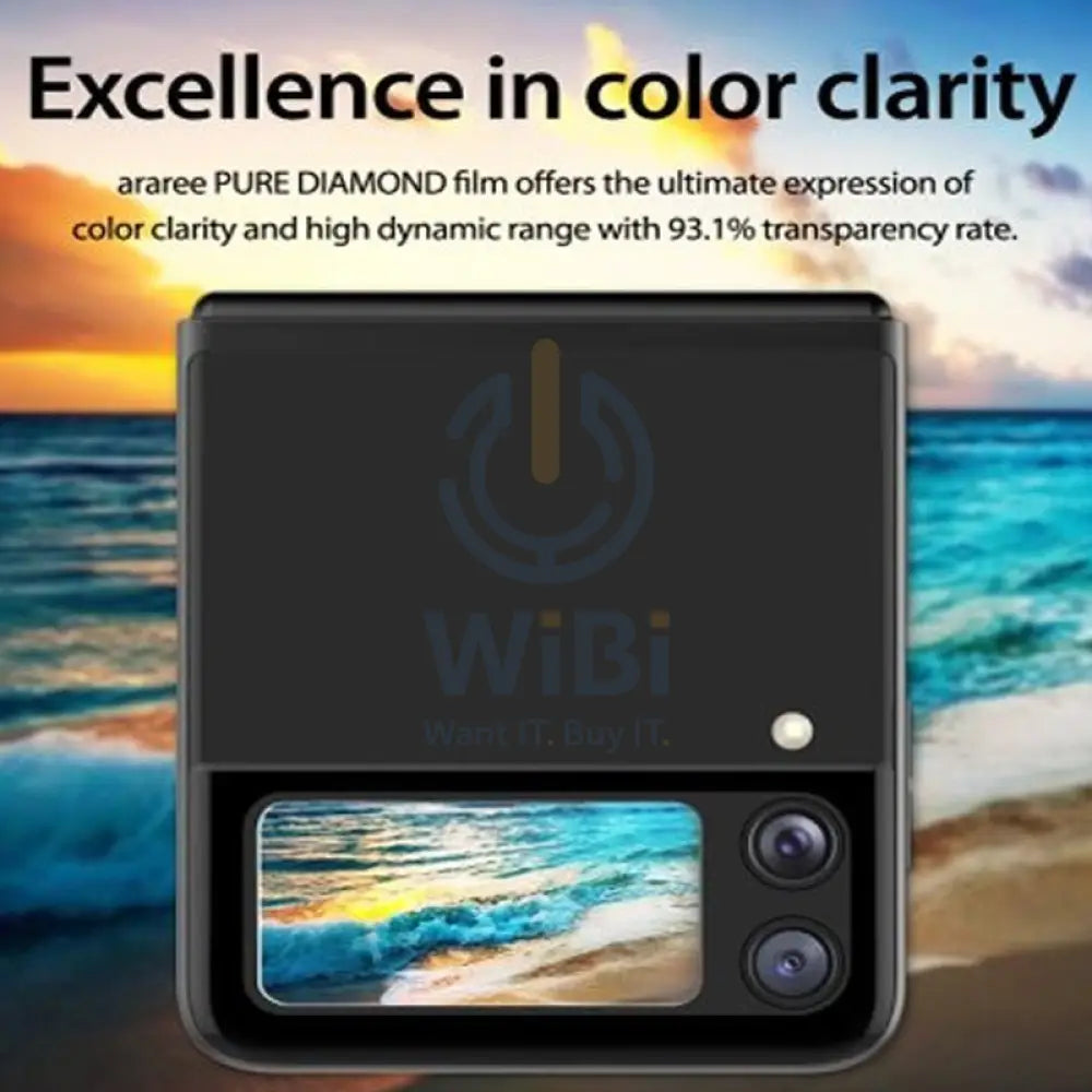 Araree Sub Core Anti-Bacterial Front Screen Glass For Samsung Galaxy Z Flip 3 - Clear Accessories > Mobiles & Tablets >
