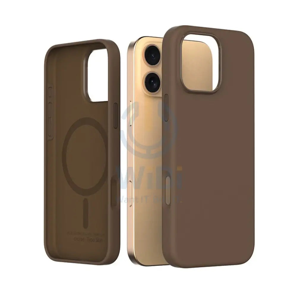 Arareee Typo Skin Silicon Case For iPhone 16 Pro Max- Rose Golden Accessories > Mobiles & Tablets > Mobiles > Covers &