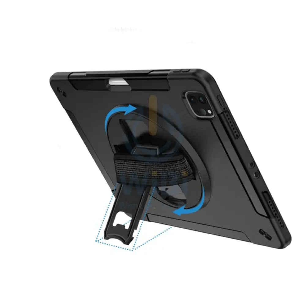 Armor-X ENX Case For iPad Pro 12.9 (2020) With Hand Strap & Kick-Stand - Black Accessories > Mobiles & Tablets