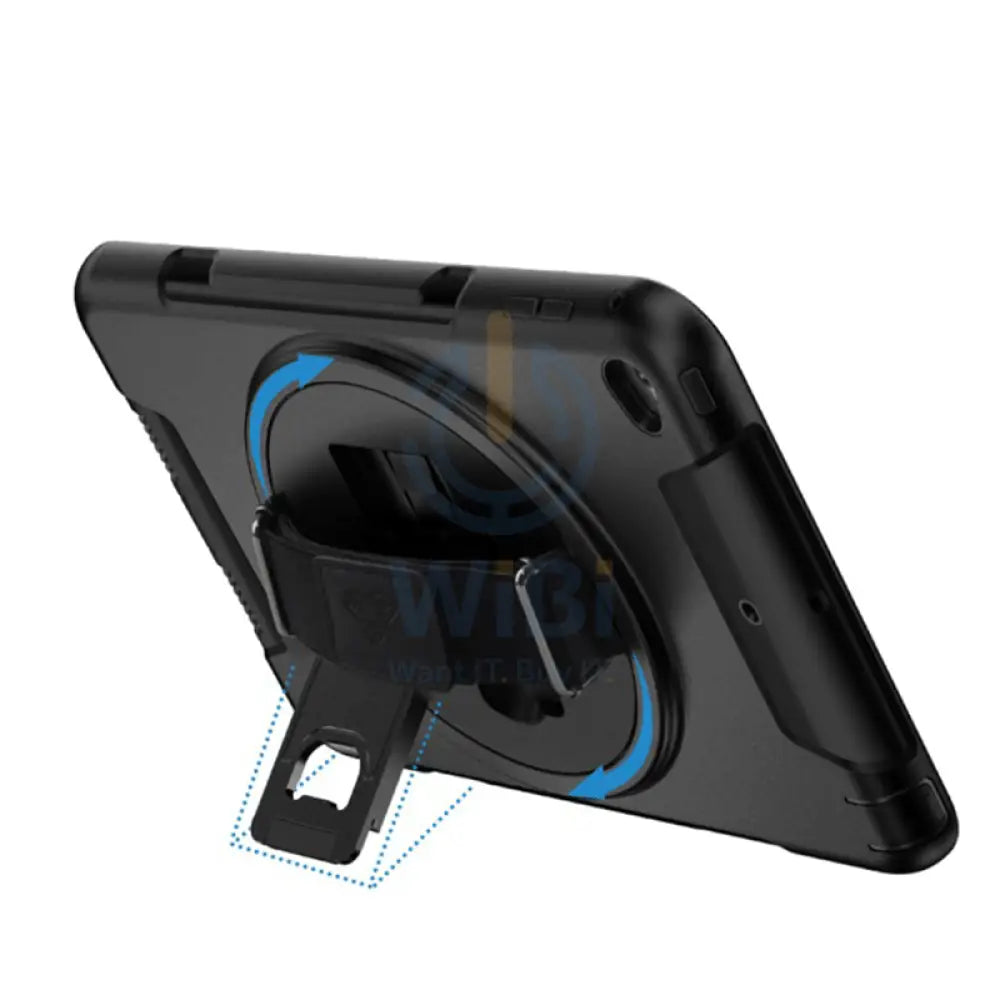 Armor-X Rainproof Military Grade Rugged Case For iPad Mini 5 & 4 With Hand Strap & Kick-Stand - Black Accessories >