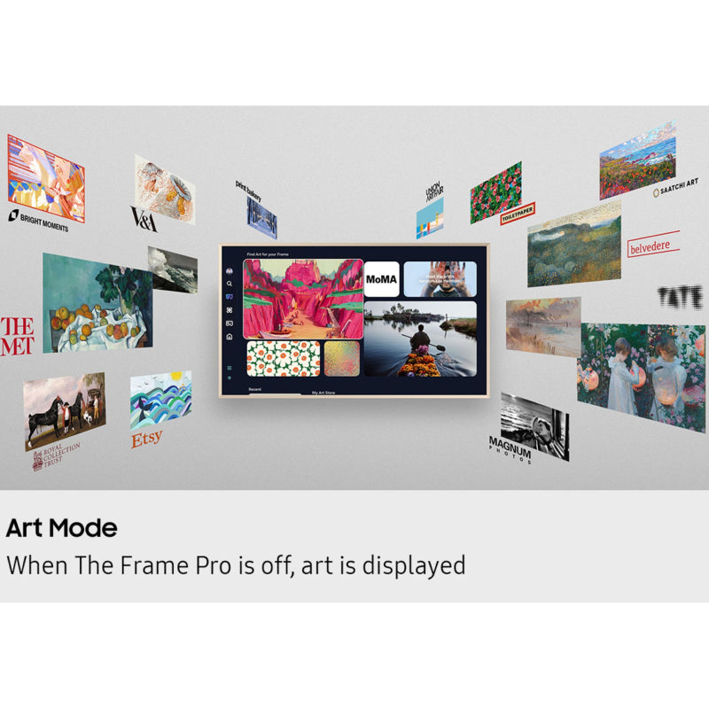 Samsung 75" The Frame Pro 4K Samsung Vision AI Smart TV (2025) - 75" QLED 4K / 100Hz / USB / HDMI / LAN / Black