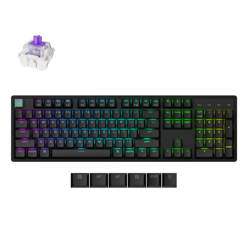 Keychron K10 HE Wireless 80% Wireless Mechanical Keyboard BT 5.1 / 2.4GHz / USB-C (Arabic Layout) - Black