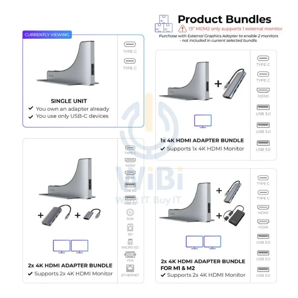 Ascrono MacBook Docking Station for MacBook Pro 14’’ 16’’ - USB-C / Space Grey Accessories > Docking Station