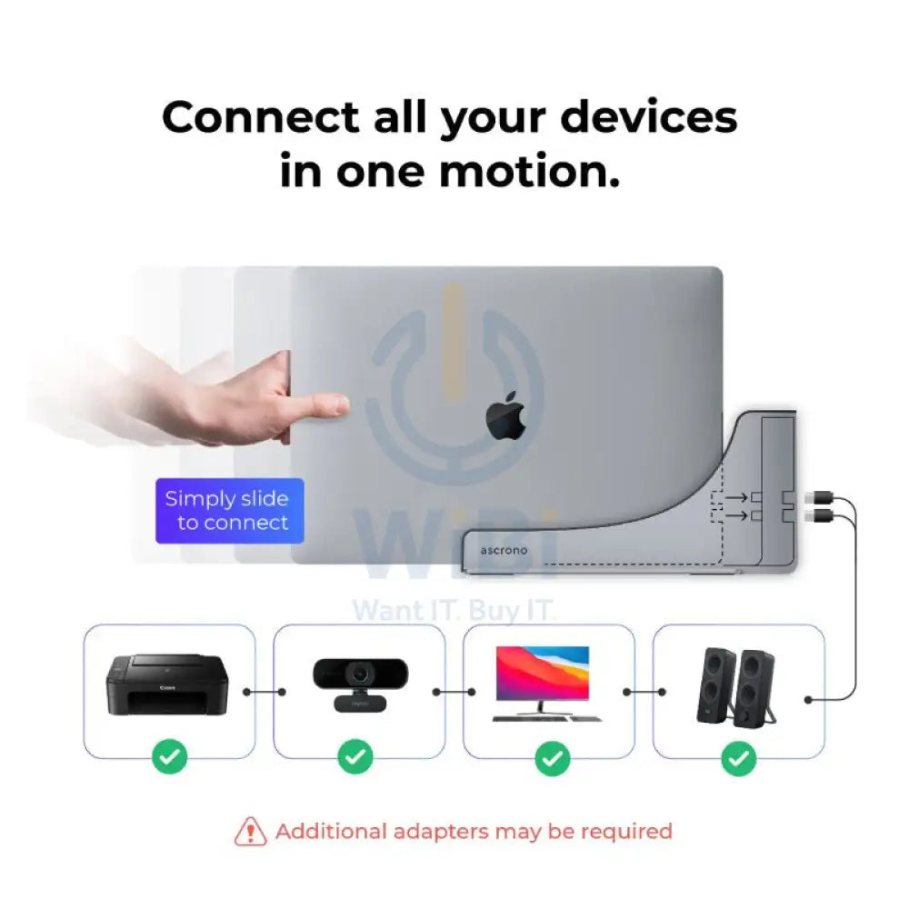 Ascrono MacBook Docking Station for MacBook Pro 14’’ 16’’ - USB-C / Space Grey Accessories > Docking Station