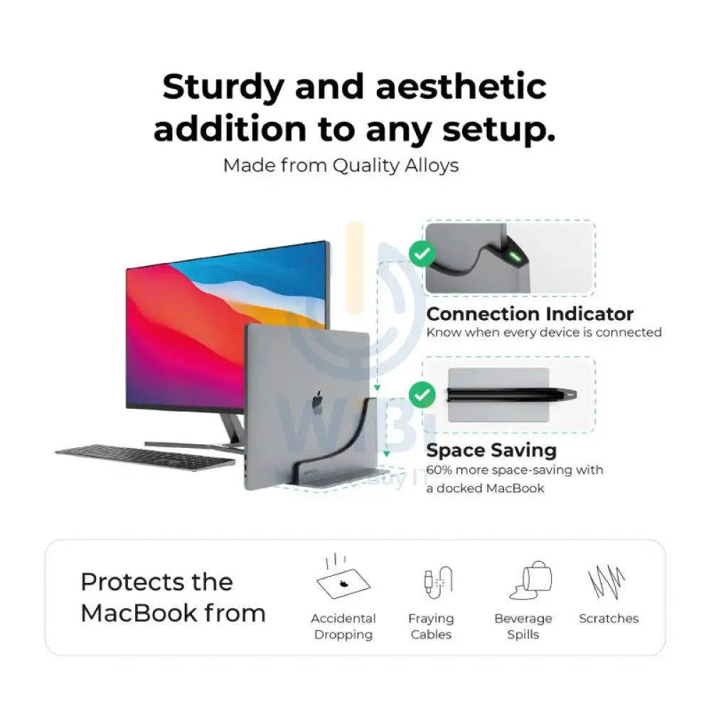 Ascrono MacBook Docking Station for MacBook Pro 14’’ 16’’ - USB-C / Space Grey Accessories > Docking Station