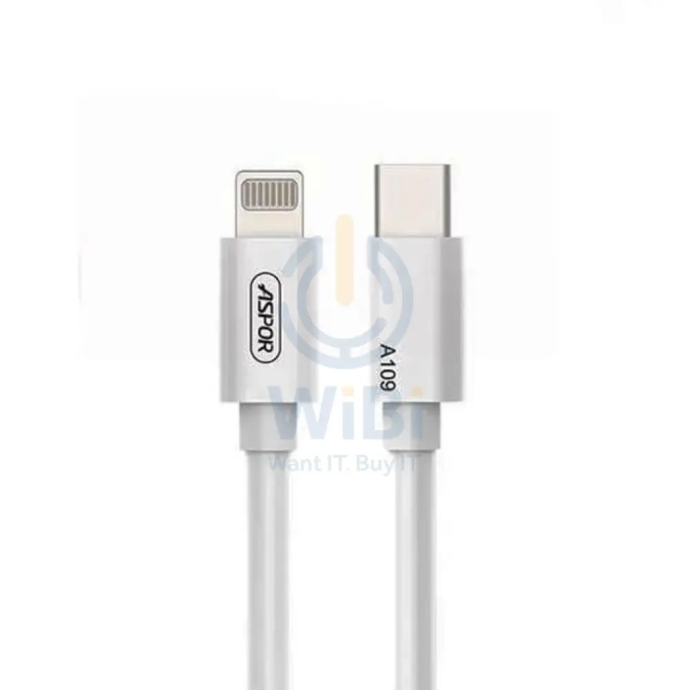 Aspor A109PDL 2M 27W Type C to Lightning Cable Accessories > Mobiles & Tablets > Tablets