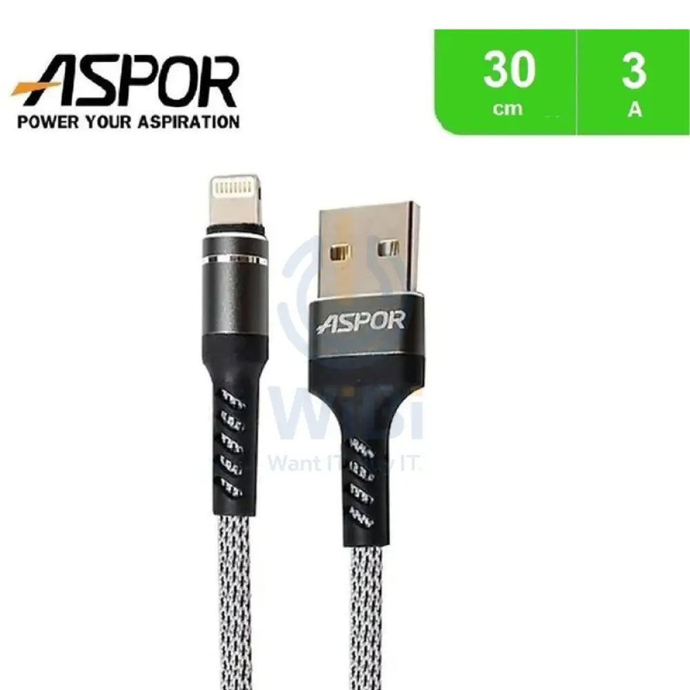 Aspor A163 3A 30CM Lightning Cable Accessories > Mobiles & Tablets > Tablets