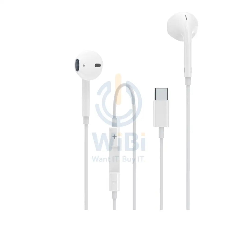 Aspor A215 Wired Headset - Wired / 1.2 Meters / USB-C / White