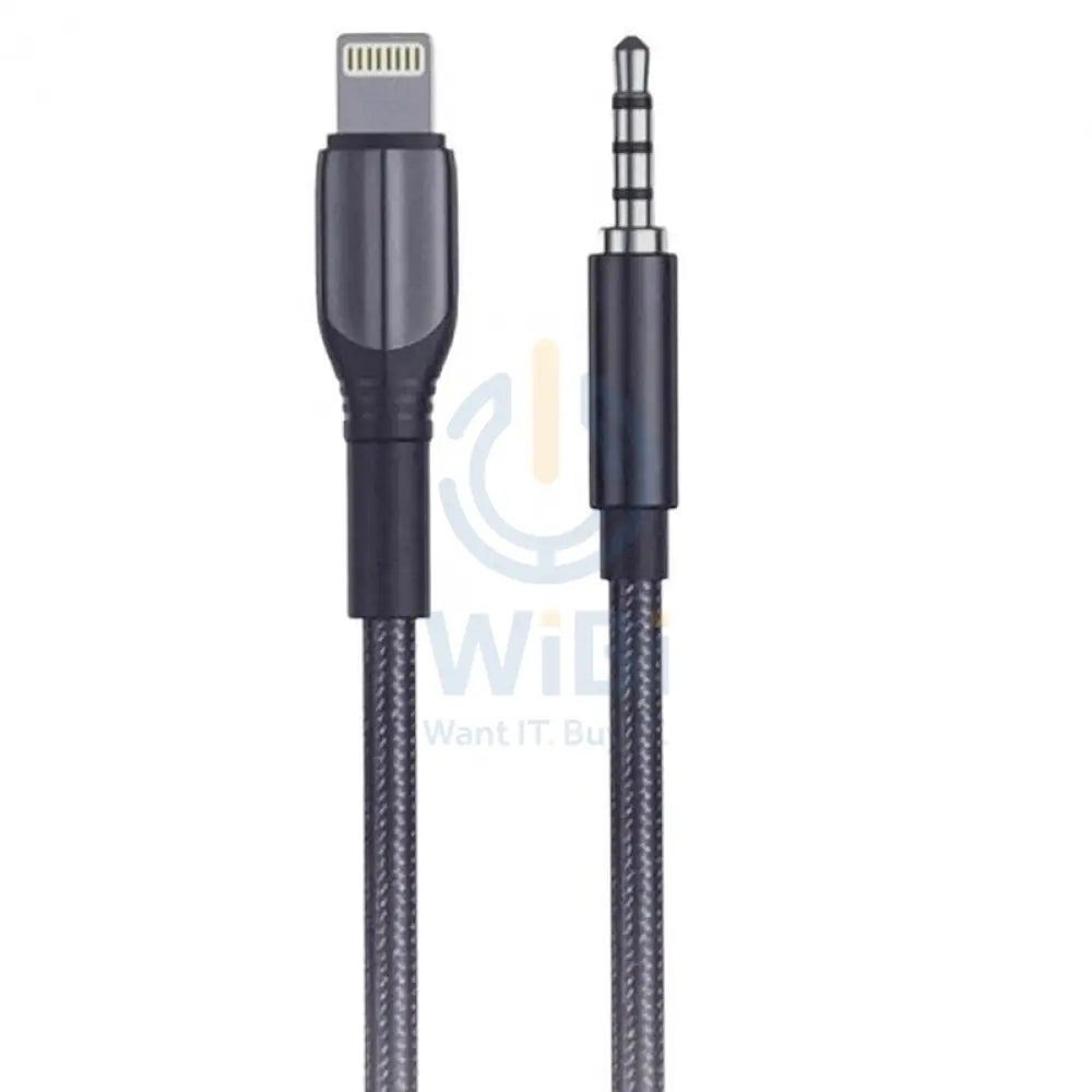 Aspor A232 Lightning audio Cable - 1.2 Meter / 3.5mm / Black Accessories > Cables & Converters > Cables > Offer Zone