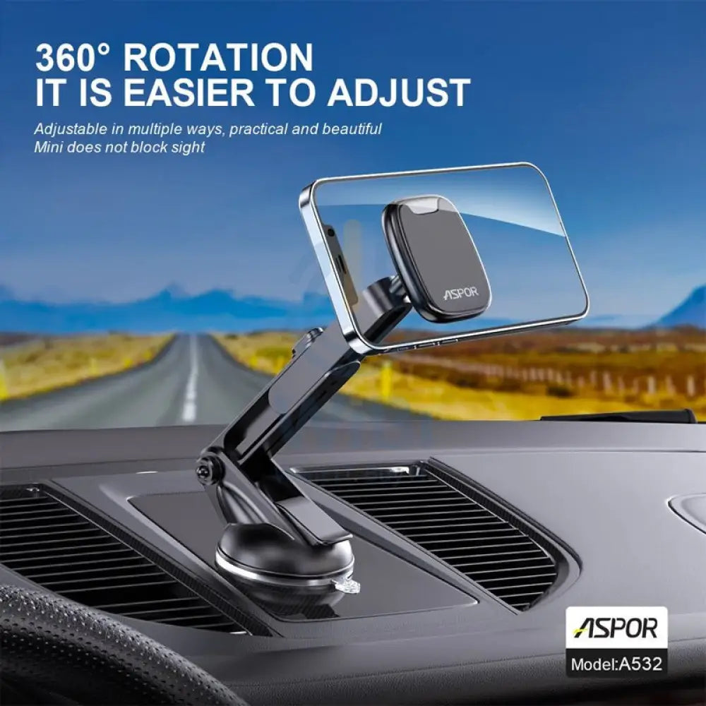 Aspor A532 car magnet mount - Black Accessories > Mobiles & Tablets > Mobiles > Mobile Holder / Stands