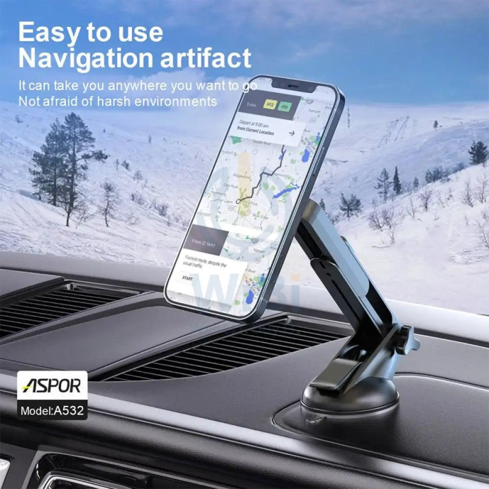 Aspor A532 car magnet mount - Black Accessories > Mobiles & Tablets > Mobiles > Mobile Holder / Stands