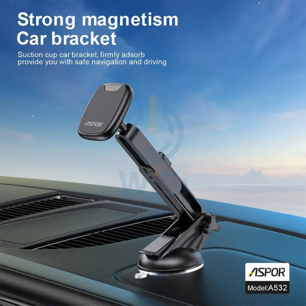 Aspor A532 car magnet mount - Black Accessories > Mobiles & Tablets > Mobiles > Mobile Holder / Stands