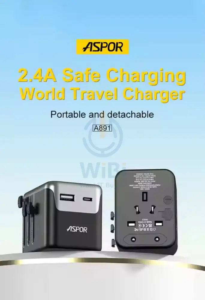 اسبور A891 A891 12W PD سريع شاحن - 12W / أسود اكسسوارات > طاقة محولات > عرض منطقة
