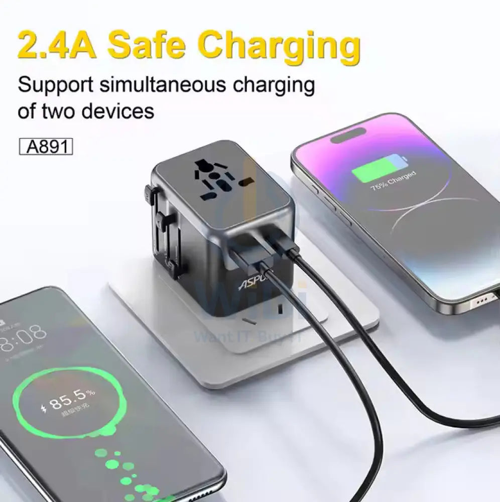 اسبور A891 A891 12W PD سريع شاحن - 12W / أسود اكسسوارات > طاقة محولات > عرض منطقة