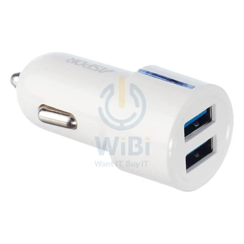 Aspor A905 Car Charger With USB-C Cable - USB / White