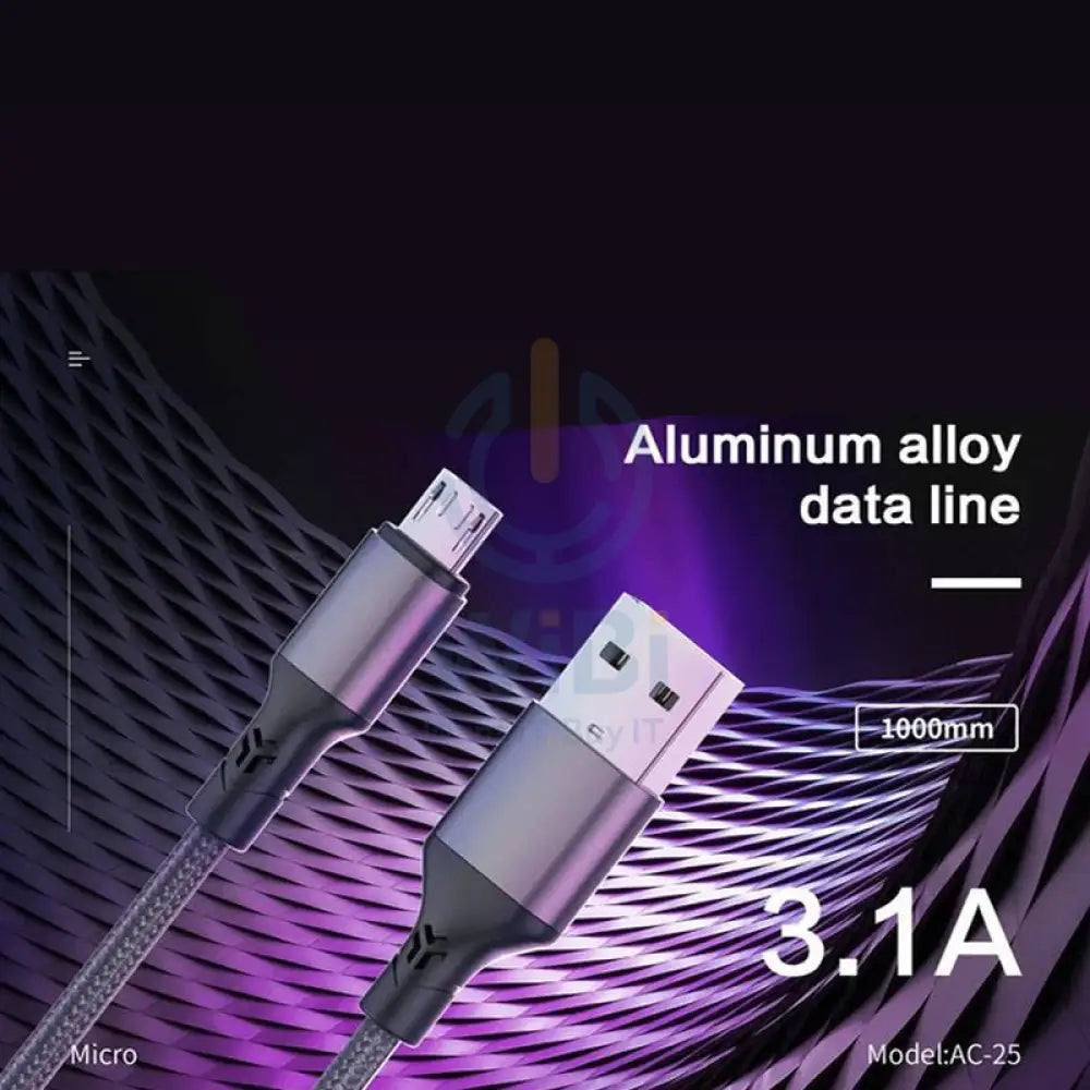 Aspor AC25 Fast Charging Cable - Micro-USB / 1 Meter Accessories > Cables & Converters > Cables
