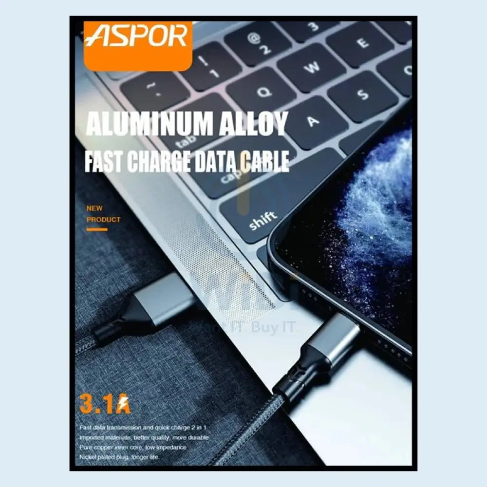 Aspor AC27 Fast Charging Cable - USB-C / 1 Meter Accessories > Cables & Converters > Cables > Offer Zone