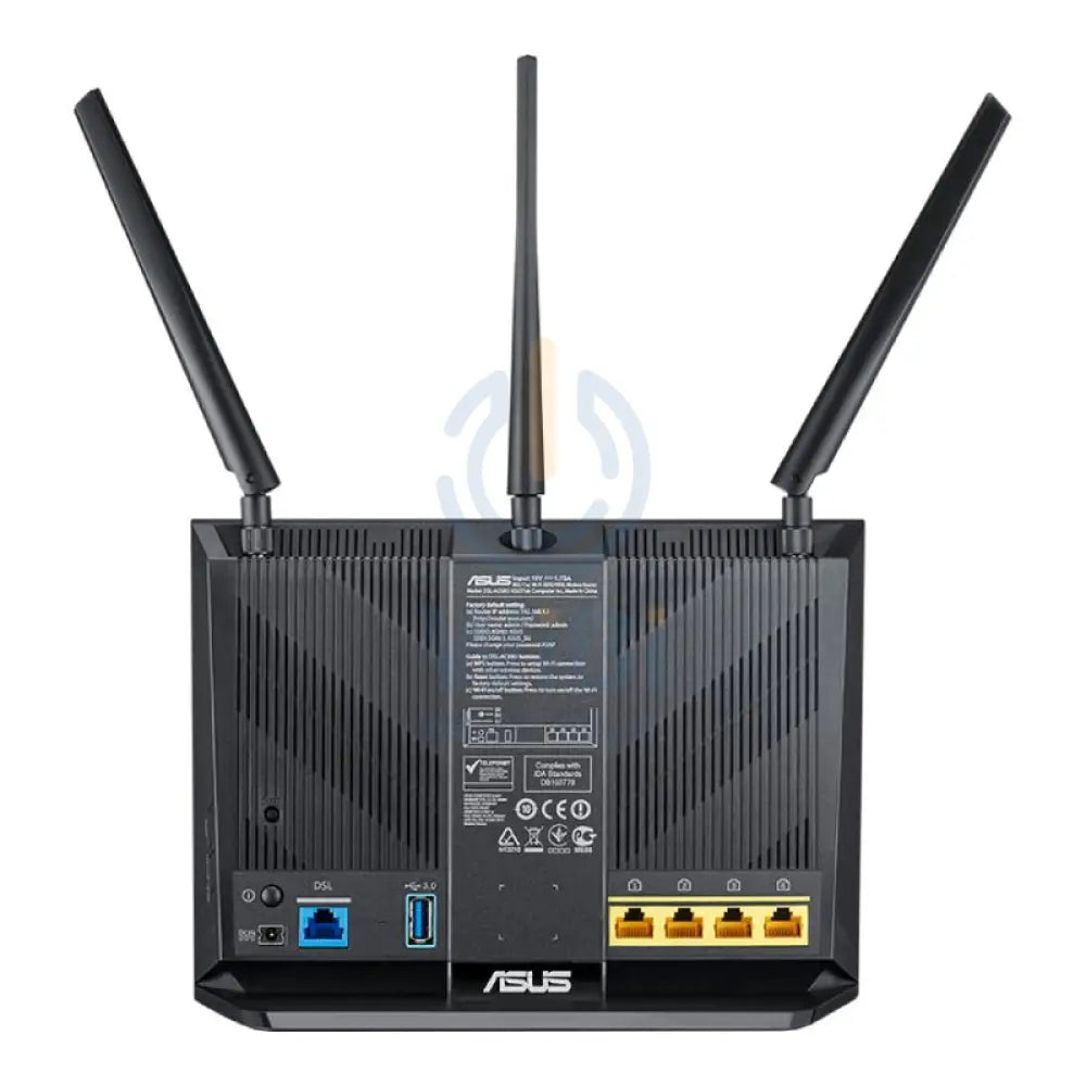 آسوس (DSL-AC68U) AC1900 مزدوج AC1900باند ADSL/VDSL راوتر - 5 جيجا هرتز (1300 ميغابت في الثانية) / يو اس بي 3.0 / جيجابت شبكة محلية منتجات الشبكات