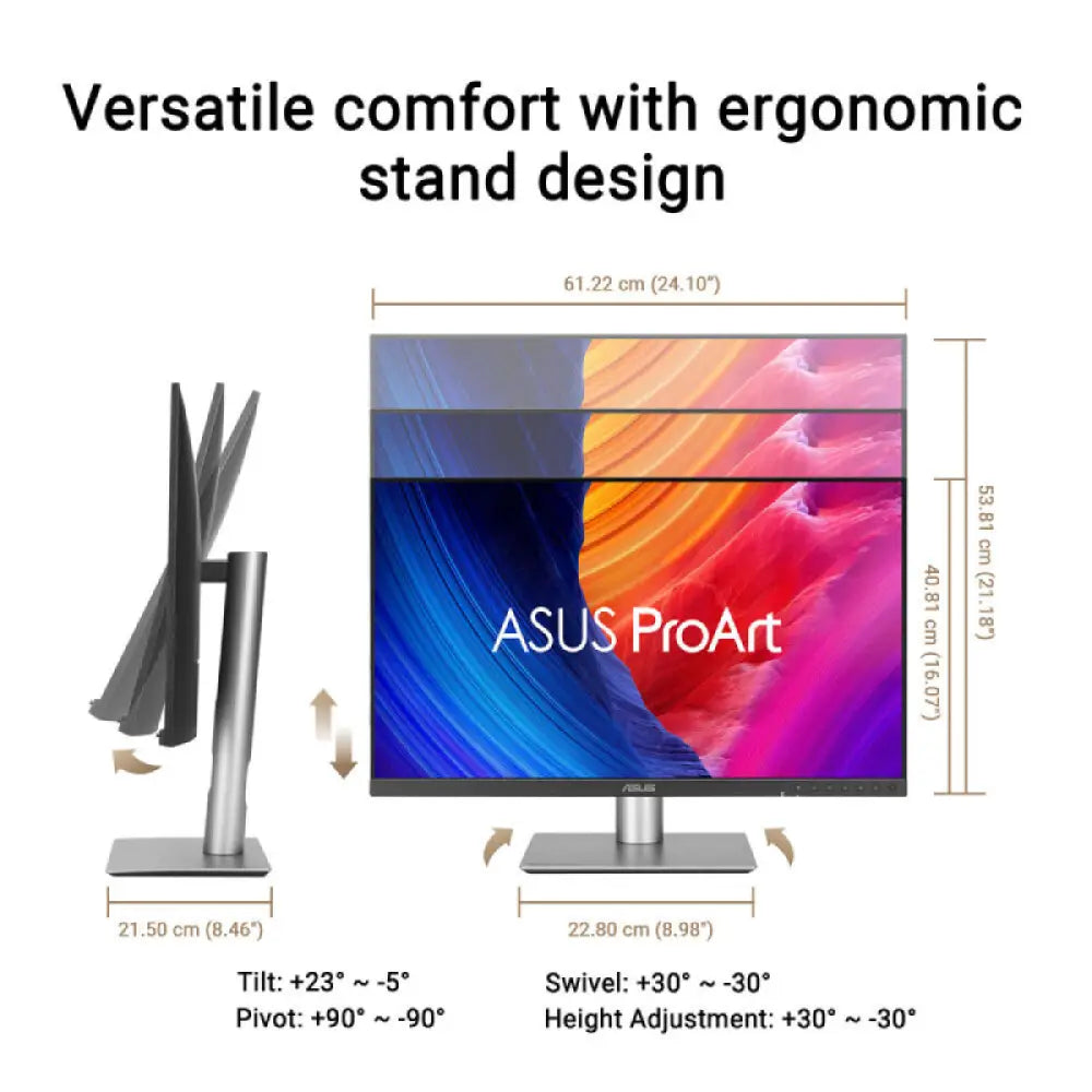 ASUS ProArt Display 5K PA27JCV - 27’’ 5K / 5ms / 60Hz / USB 3.2 Gen 1 Type-A/USB 3.2 Gen 1 Type-C/USB-C/DisplayPort