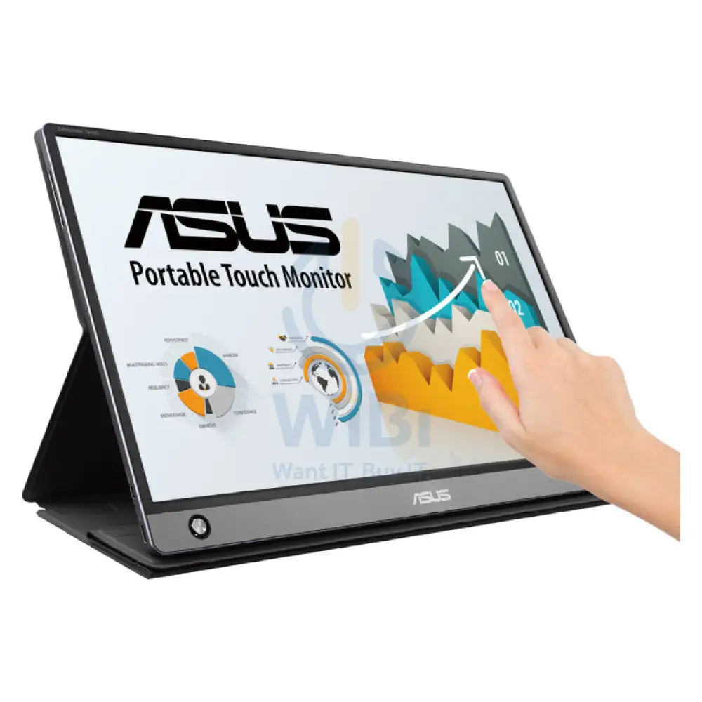 ASUS ZenScreen Touch MB16AMT USB portable monitor - 16’’ FHD Multi-Touch / 5ms / 60Hz / USB-C/ Micro HDMI - Portable