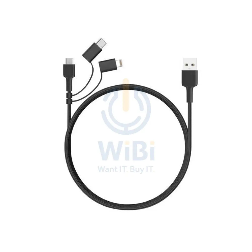 Aukey 3-in-1 USB Cable (1.2m / 3.95ft) - Black Accessories > Mobiles & Tablets > Tablets