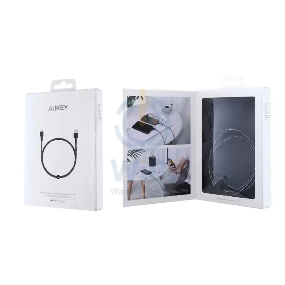 AUKEY Braided Nylon MFI Lightning Sync & Charge Cable - 2m / Black Accessories > Cables & Converters > Cables > Offer