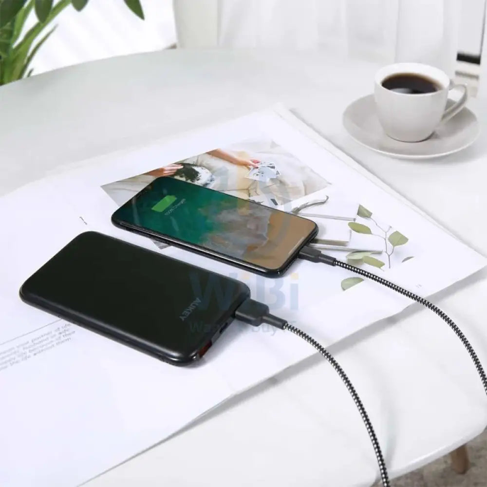 AUKEY Braided Nylon MFI Lightning Sync & Charge Cable - 2m / Black Accessories > Cables & Converters > Cables > Offer