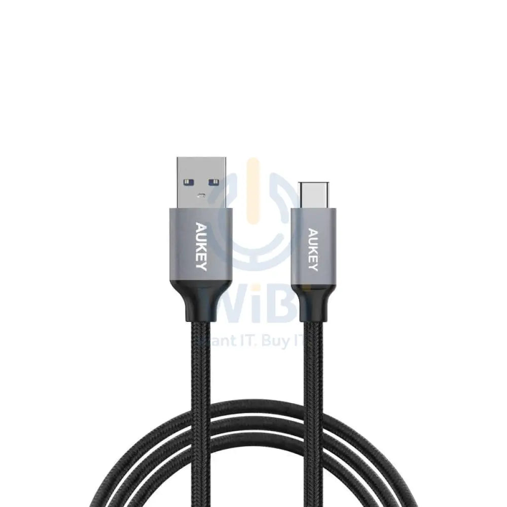 AUKEY Braided Nylon USB 3.0 to USB-C Cable - 2m / Black Accessories > Cables & Converters > Cables