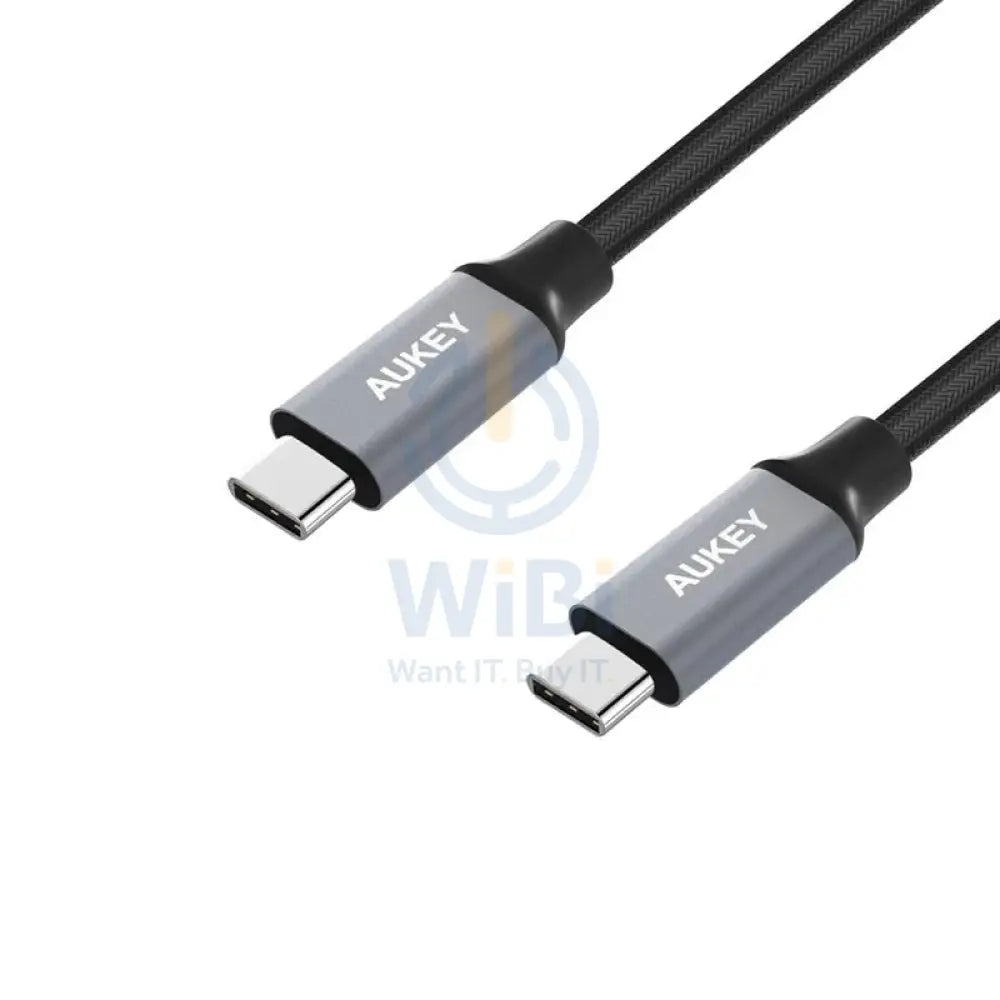 AUKEY Braided Nylon USB-C to USB-C Cable - 1m / Black Accessories > Cables & Converters > Cables > Offer Zone