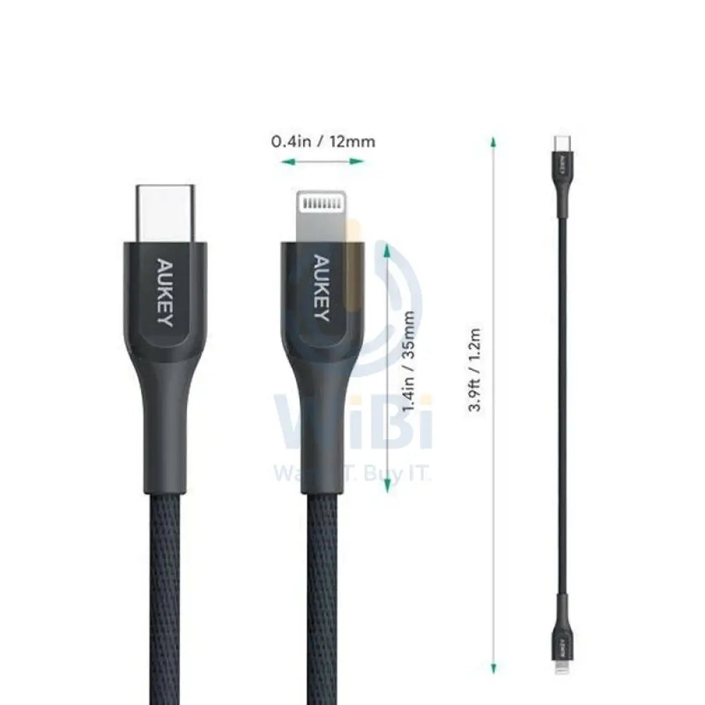 AUKEY Kevlar Core Lightning to USB-C Cable - 1.2m / Black Accessories > Cables & Converters > Cables > Offer Zone