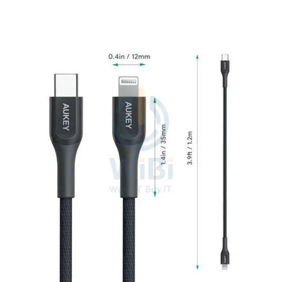 AUKEY Kevlar Core Lightning to USB-C Cable - 1.2m / Black Accessories > Cables & Converters > Cables > Offer Zone