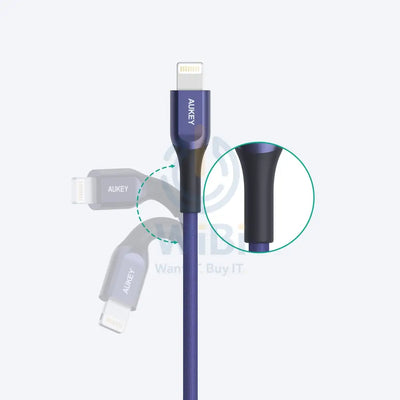 AUKEY كيفلر كور - إضاءة MFI كابل / 1.2M / أزرق اكسسوارات > كبلات محولات > كبلات > عرض منطقة