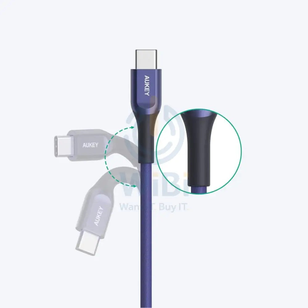 AUKEY Kevlar Core USB-C to USB-C Cable - 2m / Blue Accessories > Cables & Converters > Cables