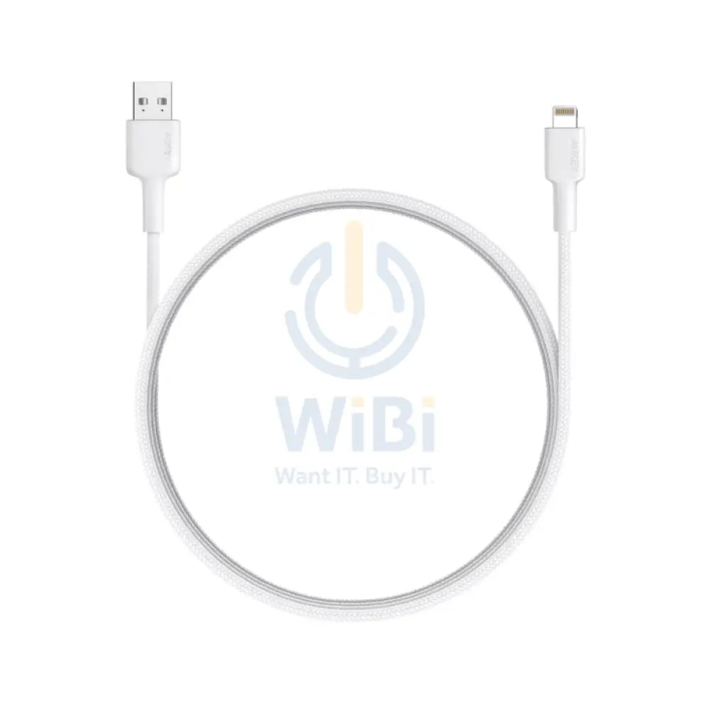 AUKEY Nylon Braided MFI USB-A to Lightning Cable - 0.9m / White Accessories > Cables & Converters > Cables > Offer Zone