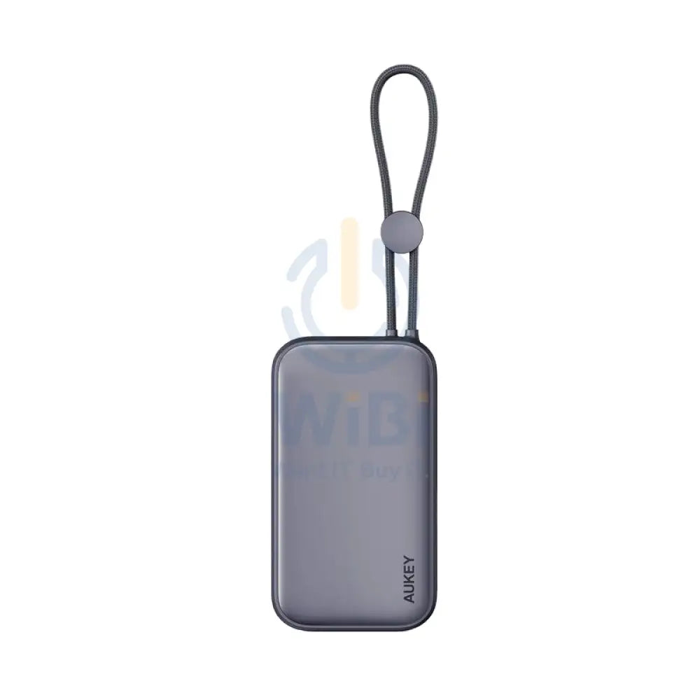 AUKEY PB Y47 Spark Sling Power Bank with Built in USB C Cable 30W / 10,000mAh / USB C / Grey Accessories > Power Bank