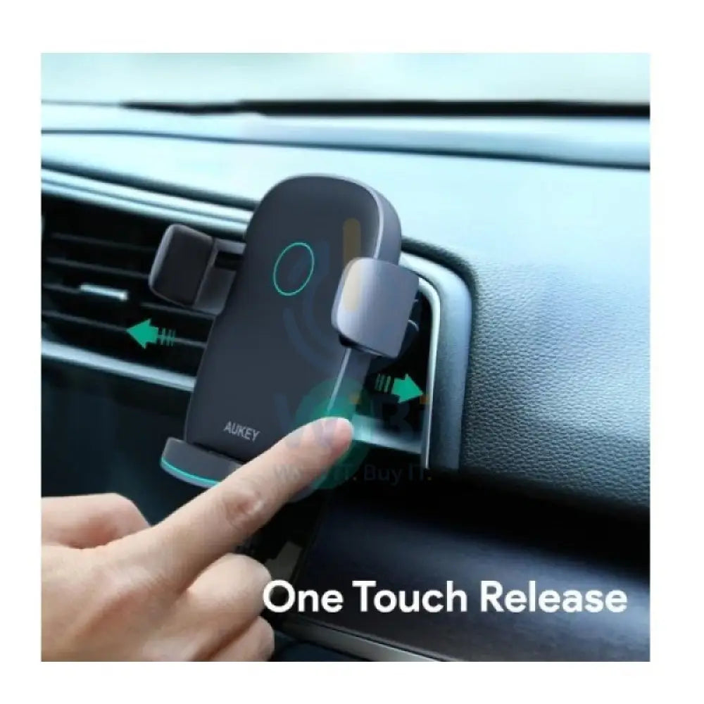 Aukey Wireless Charging Phone Mount - 10W - Black Accessories > Mobiles & Tablets > Mobiles > Mobile Holder / Stands