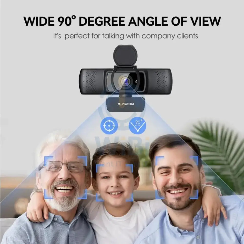 AUSDOM AF640 4K Webcam 8MP Autofocus Privacy Cover 30FPS USB Web Camera Cameras > Webcam