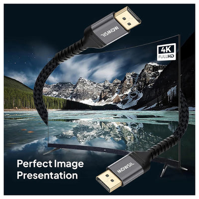 Mowsil DisplayPort 1.2 Cable - 4K / 60Hz / 2 Meter / Grey