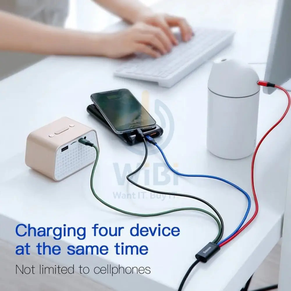 Baseus 4 in 1 Cable - Lightning / 2 x USB-C / Micro USB - Cable Accessories > Cables & Converters > Cables