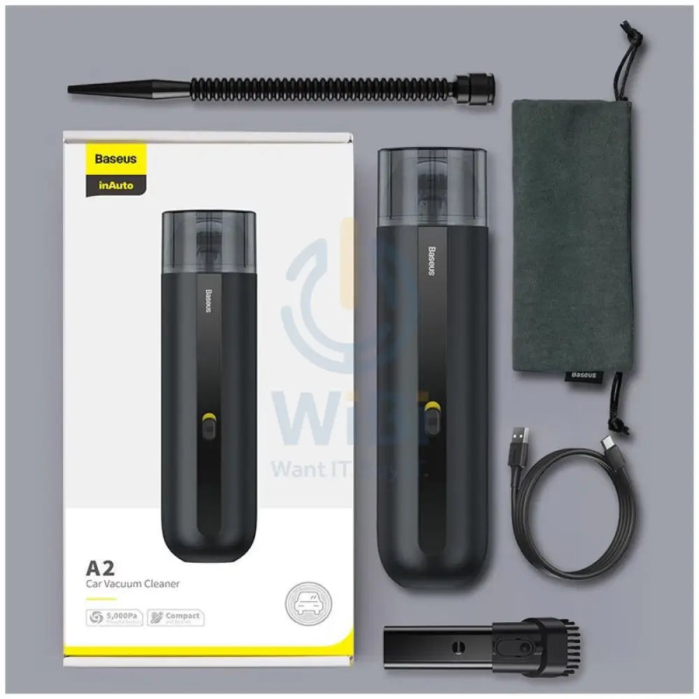 باسيوس سيارة A2 مِكْنَسَة كَهْرَبَائِيَّة - شفط 5000 باسكال / أسود