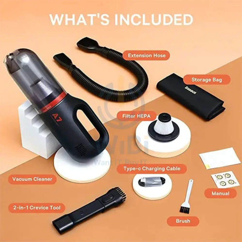 Baseus A7 Cordless Car Vacuum Cleaner – Dark Gray Accessories > Other Accessories