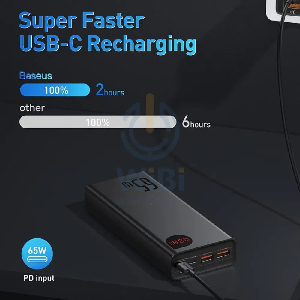 Baseus Adaman Power Bank - 20000mAh / Black Accessories > Power Bank
