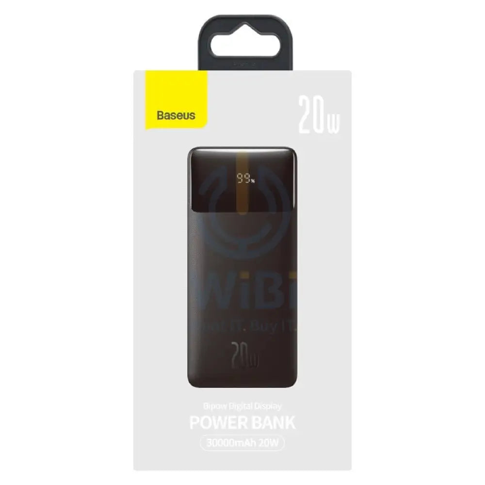 Baseus BiPow Digital Display Power Bank - 30000mAh / 20W / Black Accessories > Power Bank > Offer Zone