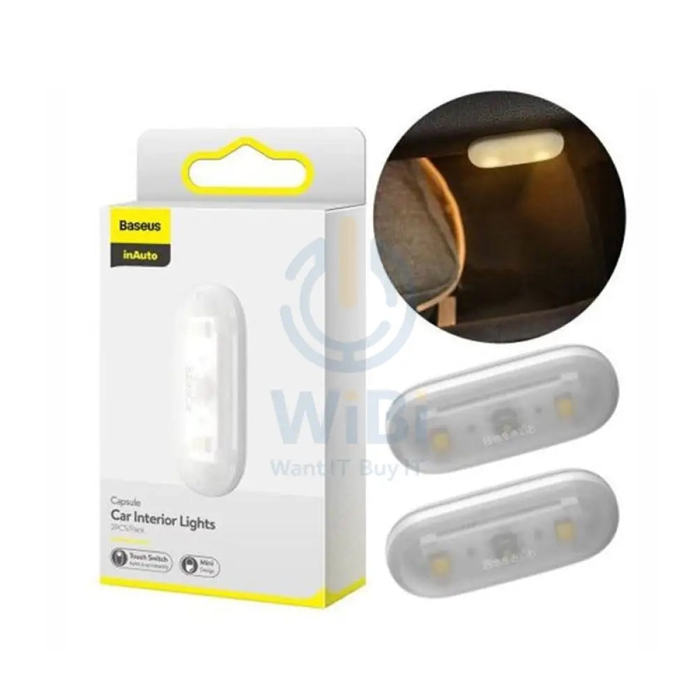 Baseus Capsule Car Interior Lights - White - Pack of 2